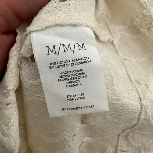 Cabi Floral Lace Portrait Back Tie Jacket Top US Women's M - Picture 4 of 6